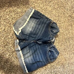 Girls shorts size 10/12 Jean shorts lace